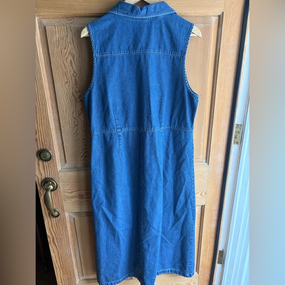 *HP* Ty Sleeveless Denim Midi Dress | Heritage Denim | Americana | Size 16 - Picture 4 of 7
